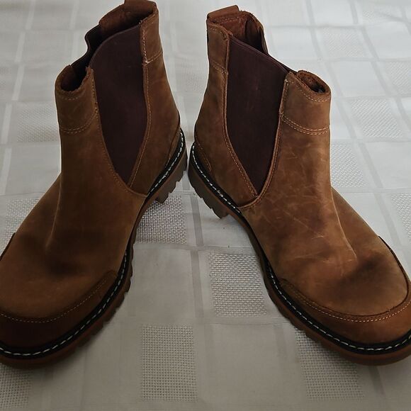 Brown Leather Ankle Waterproof Boots - Picture 10 of 16